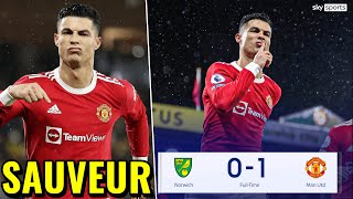 RONALDO SAUVE MAN U CR7 OBTIENT ET MARQUE UN BUT SUR PENALTY NORWICH 0 1 MANCHESTER UNITED [upl. by Jacy]