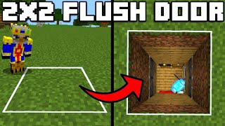 🦅 Minecraft Bedrock 119  EASIEST 2x2 FLUSH PISTON DOOR TUTORIAL [upl. by Notloc]