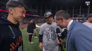 Team Japan manager Hideki Kuriyama on WBC Title [upl. by Nievelt]