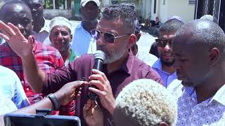 Mombasa Governor Abdulswamad speaks on Mombasa Stadium grounds [upl. by Ameerak]