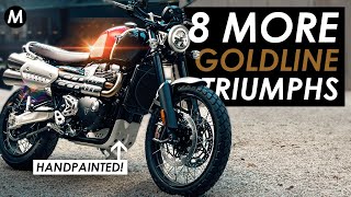 8 New Triumph Bonneville Goldline Editions Announced T100 T120 Speedmaster Bobber Scramblers [upl. by Oratnek]