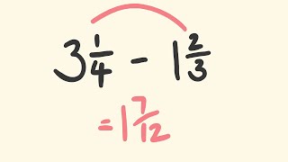 Fractions subtraction trick  the fast way [upl. by Trina759]