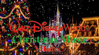 Christmas on Main Street at Magic Kingdom  Disney World Music amp Ambience 3 Hours [upl. by Brianne]