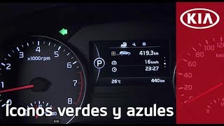 ¿Qué significan los iconos verdes y azules del tablero de tu KIA  KIA MOTORS MÉXICO [upl. by Eimar]