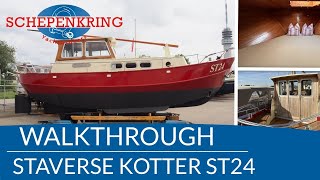 Staverse kotter for sale Walkthrough  Schepenkring jachtmakelaars  verkocht [upl. by Hgielrac]