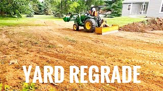 Yard Regrade and Downspout Rerouting Part 1 [upl. by Yelehsa]