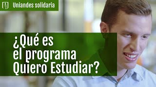 Quiero Estudiar programa de apoyo en la Universidad de los Andes [upl. by Dincolo]