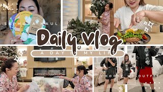 Daily VLOG Christmas 🎄 decor Sephora Haul GRWM Choose my outfit ♡ JustSissi [upl. by Yrroc]