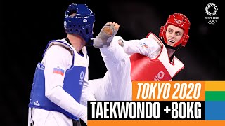 Taekwondo 🥋 Mens 80kg Gold Medal bout  Tokyo 2020 Replays [upl. by Croom32]