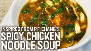 SPICY CHICKEN NOODLE SOUP  PF Changs Chicken Noodle Soup  Hon and Hon [upl. by Tufts]