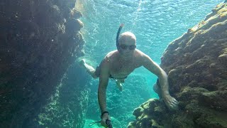 Rhodos 2023 snorkeling Tsambika Beach 4K 🇬🇷 [upl. by Campbell567]