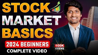 Stock Market Basics 2024 Beginners Complete Video [upl. by Rj]