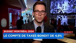 Budget 2024 une hausse de taxe record pour les Montréalais mais pas de baisse des dépenses pour la [upl. by Akinas]