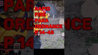 Testing ParaOrdnance P1445 Rapid Fire Jetro Firing Range shorts satisfying guns [upl. by Hniht]