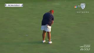 Highlight Haley Moore wins NCAA title for Arizona with birdie putt on playoff hole [upl. by Natsirc]