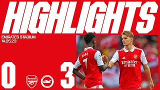 HIGHLIGHTS  Arsenal 03 Brighton amp Hove Albion  Premier League [upl. by Eileek]