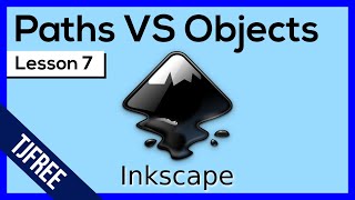 Inkscape Lesson 7  Drawing Lines and Paths vs Objects [upl. by Artemisa]