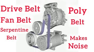 Drive belt Fan belt Poly belt Serpentine belt Makes Noise [upl. by Lemhaj520]