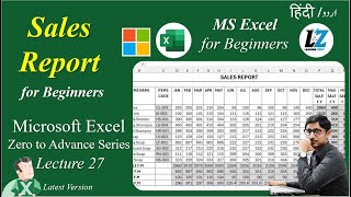 27 Annual amp Monthly Sales Report  Assignment 2  MS Excel Free Courses excel learning teacher [upl. by Otrebtuc]