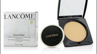 Lancome Dual Finish Powder Foundation Demo and Review [upl. by Nibuz]