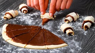 Cornulete delicioase cu nutella in doar 5 minute si din doar 2 ingrediente CookrateRomania [upl. by Strong]