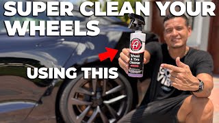 SUPER CLEAN Your Wheels with ADAMS Wheel amp Tire Cleaner Product Review [upl. by Judy]