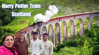 HARRY POTTER STEAM TRAIN Epic View  Hogwarts Express Glenfinnan Viaduct Scotland Highlands [upl. by Arrim]