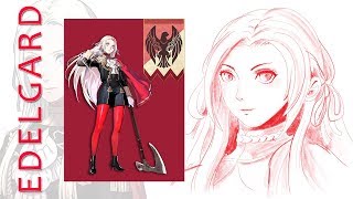 Drawing Fire Emblem Three houses Edelgard  Procreate Speedpaint [upl. by Ylagam]