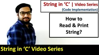 C Programming  Reading and Printing of string  Learn C tutorials by Sanjay Gupta in English [upl. by Pfister]