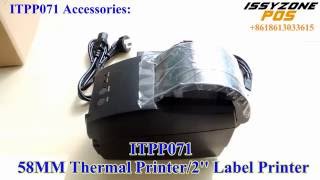 2 inch Thermal QR Code Label Printer With 58mm Thermal Receipt Two In one [upl. by Lilaj]