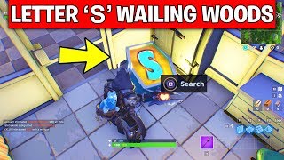 Search the letter S in Wailing Woods – LOCATION WEEK 4 CHALLENGE Fortnite Season 7 [upl. by Notlrac658]