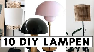 10 DIY Lampen Ideen mit Anleitung zum Nachmachen  Stehleuchten Flower PotLampe und viele mehr [upl. by Kalvin216]