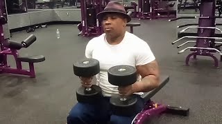 INTENSE SHOULDER CHEST ARM SUPERSET WITH 75 LB DUMBBELLS [upl. by Narib]