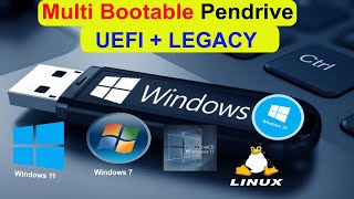 How To Create Multi Bootable Pendrive in Hindi  Windows 7810  Multiboot Pendrive Kaise Banaye [upl. by Amund5]