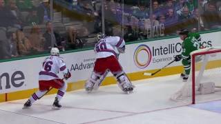 Cody Eakin hits Henrik Lundqvist in the head while behind the net 12152016 [upl. by Lamson]