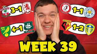 MY CHAMPIONSHIP WEEK 39 SCORE PREDICTIONS [upl. by Sherrer]