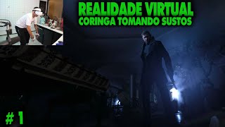 REALIDADE VIRTUAL VR CORINGA JOGANDO RESIDENT EVIL VILLAGE e TOMANDO SUSTO [upl. by Enelime675]