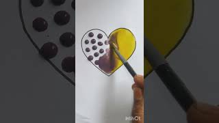 Gray and purple colour mixing in satisfying heart heart yellow graytrending [upl. by Ennail]