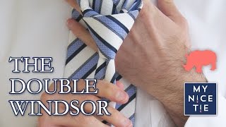 How to Tie a Tie The BEST Video to Tie a Double Windsor Knot slowbeginner [upl. by Lenora834]