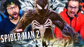 Marvels SPIDERMAN 2 GAMEPLAY REVEAL TRAILER REACTION Venom  Kraven The Hunter  Lizard [upl. by Micki]