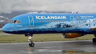 A Busy winter’s day at Salzburg Mozart airport Planespotting in 4K snow amp wet runway action [upl. by Kial]