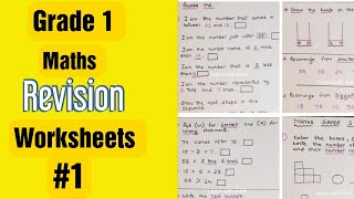 Grade 1 Maths Revision Worksheets 1  Homeschooling Grade 1 Revision Worksheets 1 [upl. by Emmey]