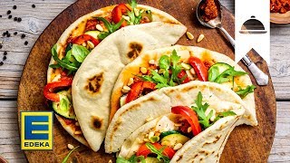 Piadina Rezept  Italienisches Fladenbrot mit Tomatenpesto und Grillgemüse  EDEKA [upl. by Ennobe]