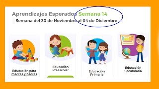 📚🏡 Descarga APRENDIZAJES ESPERADOS de la semana 14 y 15 de aprende en casa [upl. by Daniele]