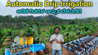 Automatic Drip irrigation with Fertigation Filter amp Valves ಸಂಪೂರ್ಣ ಸ್ವಯಂ ನಿಯಂತ್ರಿತ ನೀರಾವರಿ [upl. by Lumbye603]