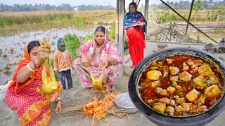 শীতকালে ওলকপি দিয়ে মুরগির মাংস রান্না একদম পাতলা লাল ঝোল সাথে গরম ভাত  chicken curry recipe [upl. by Nawd193]