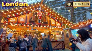 London Christmas Markets Tour 2024 Big Ben to Piccadilly Circus in 4K60 [upl. by Inavoj]