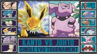 KANTO vs JOHTO  Single Evolution Pokémon Tournament Battle 7 [upl. by Legnalos]