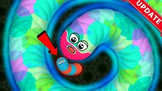 Wormateio New Update 1 Tiny Monster Bad Worm Hack Trapping Giant Worms Epic Wormateio Gameplay [upl. by Anayk]