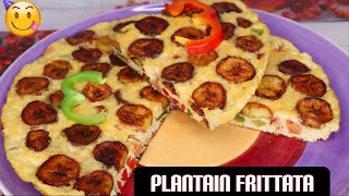 Frittata Recipe  Plantain Frittata  Easy Breakfast Idea [upl. by Aihtnamas]